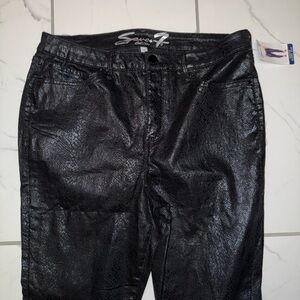 seven7 black coated skinny jeans NWT